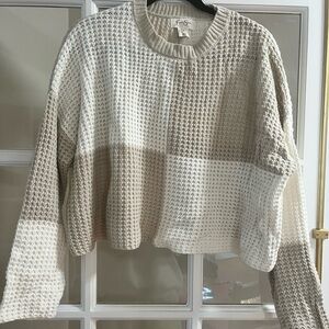 Jessica Simpson Beige and Cream Knit Sweater